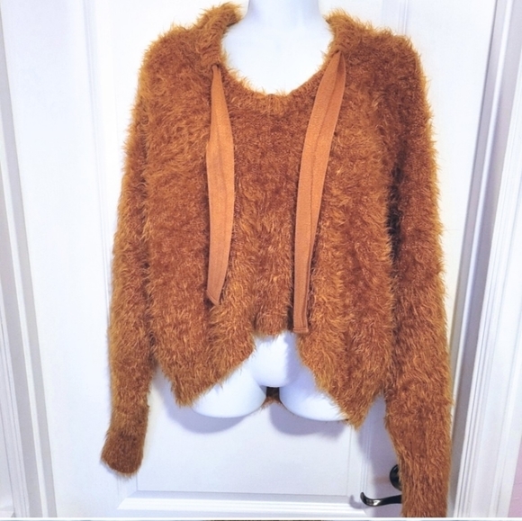 Free People Oversized Hoodie Burnt Orange - Picture 3 of 3